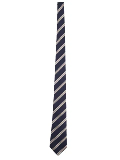 Giorgio Armani Slim Stripe Tie Narrow Design In Multi