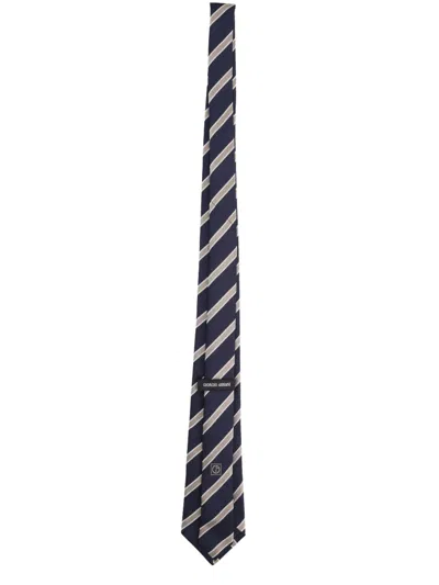 Giorgio Armani Slim Stripe Tie Narrow Design In Multi