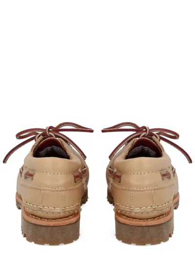 Timberland Loafers Rubber Sole Stitch Detailing Design In Brown