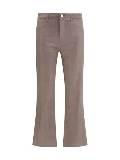 L'agence Kendra Mock Pocket Flared Trousers In Brown