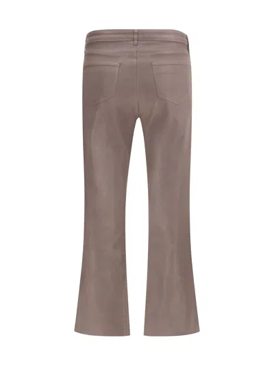 L'agence Kendra Mock Pocket Flared Trousers In Brown