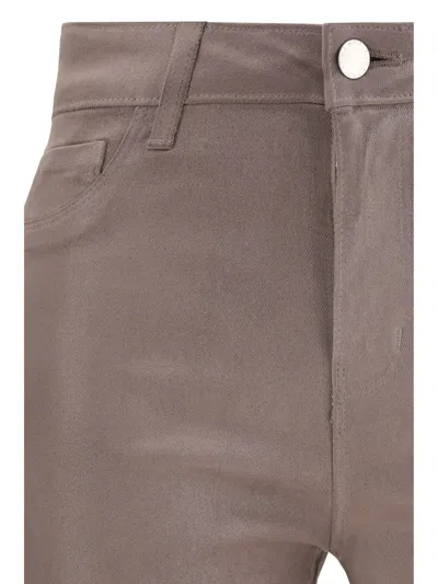 L'agence Kendra Mock Pocket Flared Trousers In Brown
