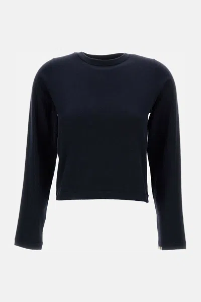 Extreme Cashmere N 451 Lisa Cotton Cashmere Top In Blue