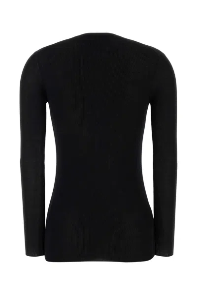 Prada Black Wool Cardigan In Black