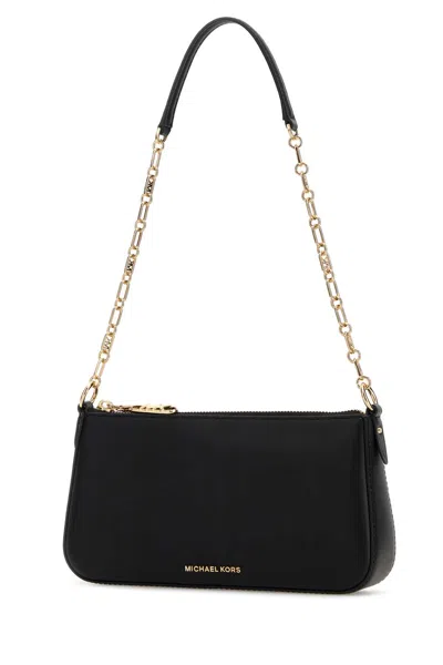 Michael Kors Black Leather Empire Shoulder Bag In Black