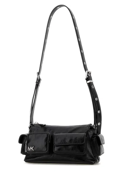 Michael Kors Black Leather Dakota Crossbody Bag In Black