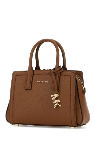 Michael Kors Camel Leather Laila Handbag In Brown