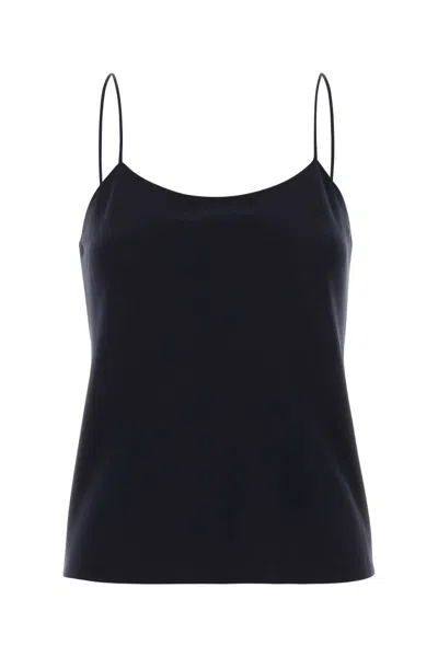 The Row Crepe Camisole Top Biggins Sleeveless In Black