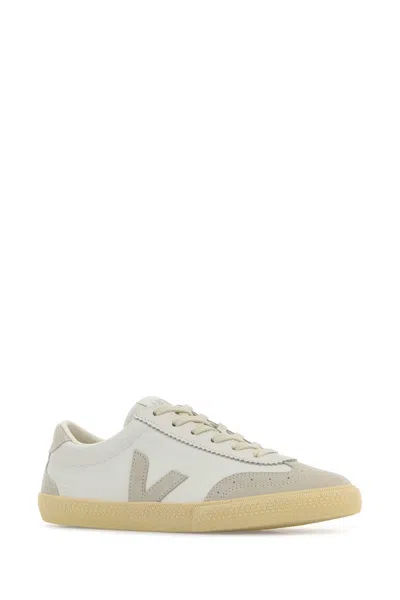 Veja White Leather Volley O.t. Sneakers In Multi