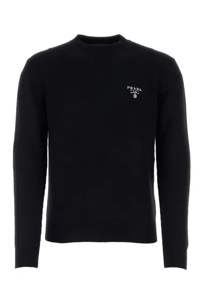 Prada Black Cashmere Sweater In Black