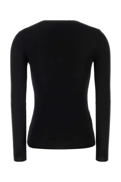 Prada Black Wool Sweater In Black