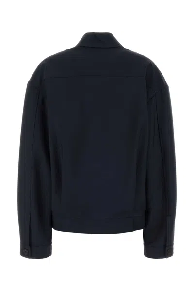 Miu Miu Mohair Blend Jacket Collared Design In Blue