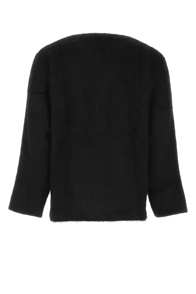 Our Legacy Black Wool Blend Cardigan In Black