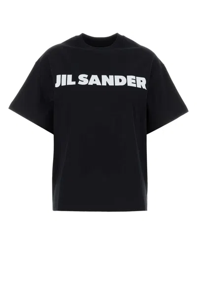 Jil Sander Black Cotton T-shirt In Black