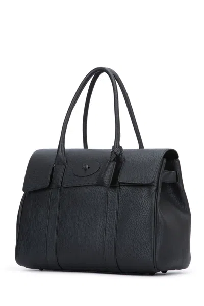 Mulberry Bayswater Natural Grain In Black