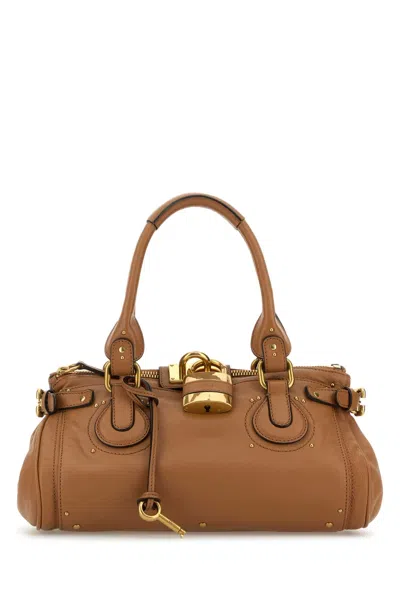 Chloé Chloe Camel Leather Paddington Shoulder Bag In Brown
