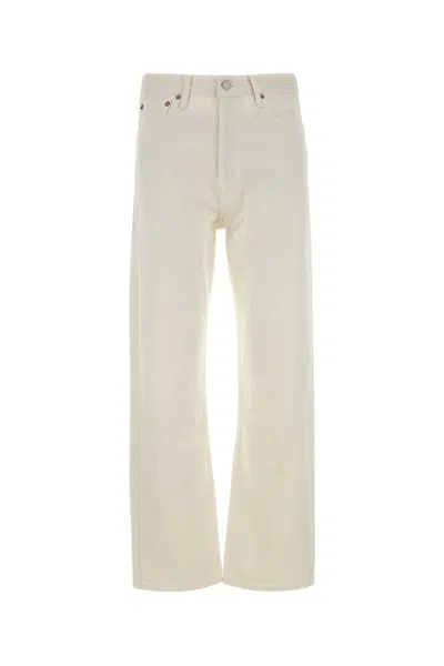Agolde White Denim Jeans In White