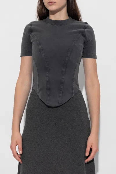 Balenciaga Top With An Asymmetric Hem In Gray