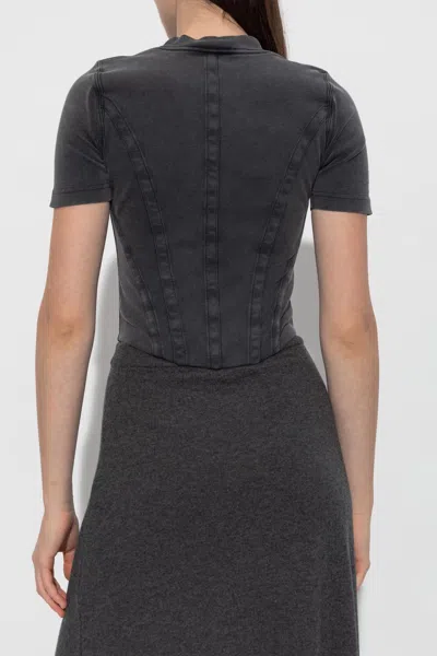 Balenciaga Top With An Asymmetric Hem In Gray