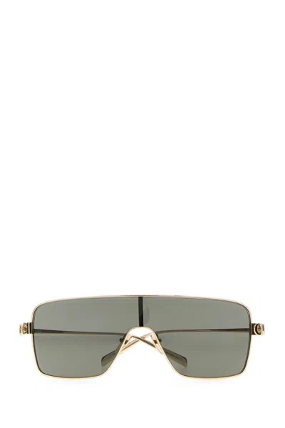 Gucci Women Platinum Metal Sunglasses In Gold