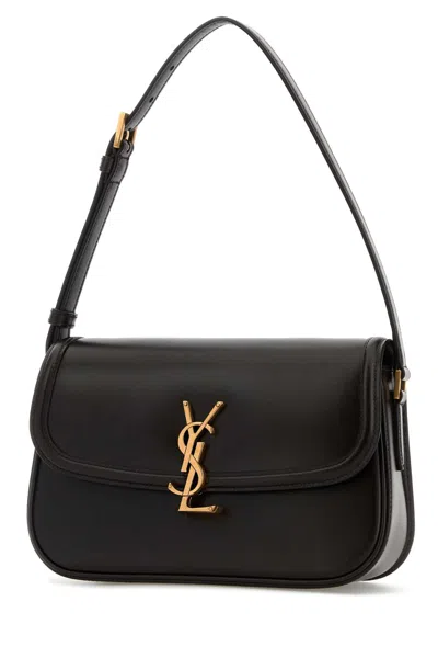 Saint Laurent Dark Brown Leather Solferino Shoulder Bag