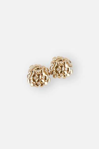 Self-portrait Gold Flower Cluster Earrings In Gold