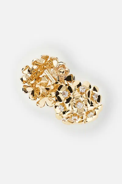Self-portrait Gold Flower Cluster Earrings In Gold