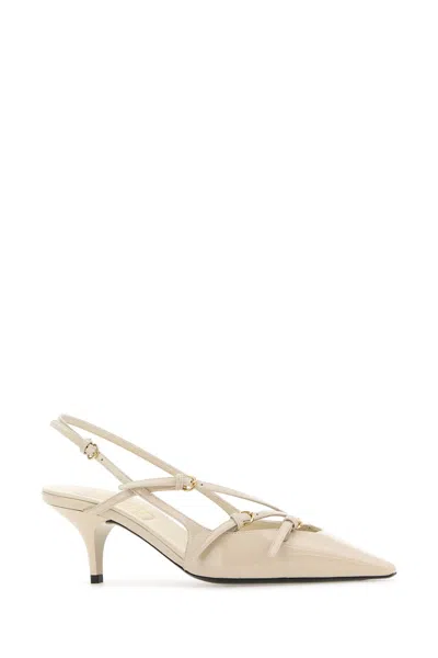Miu Miu Ivory Leather Pumps In White
