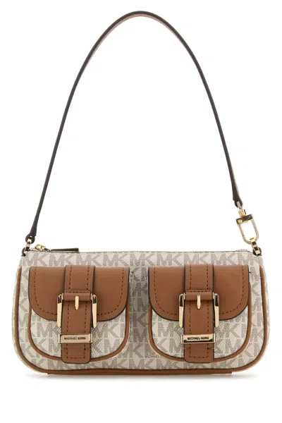 Michael Kors Zoe Shoulder Bag Featuring Buckle Detailing In Brown