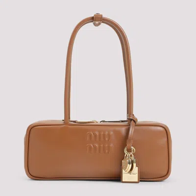 Miu Miu Beau Leather Bag In Brown