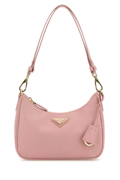 Prada Pink Leather Mini  Re-edition Shoulder Bag