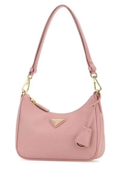 Prada Pink Leather Mini  Re-edition Shoulder Bag