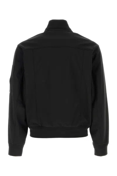 C.p. Company Black Stretch Polyester Jacket In Black