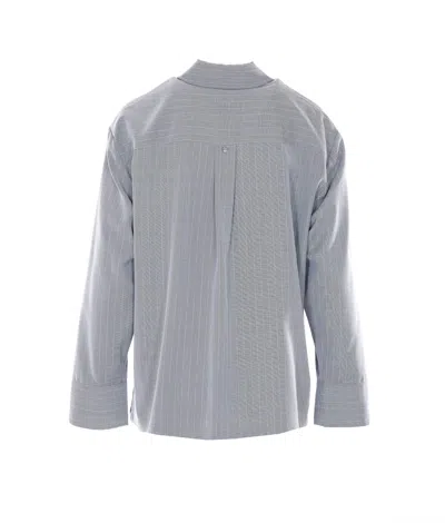 Liu •jo Striped Stud-embellished Shirt In Blue