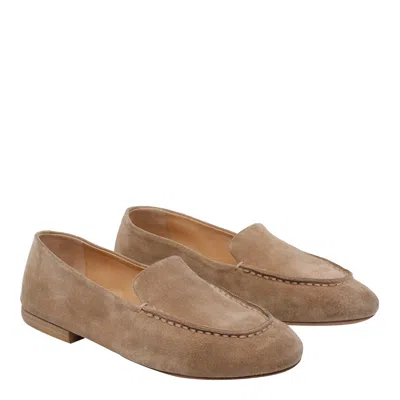 Marsèll Mandolo Loafers Round Toe Suede Finish Stitch In Transparent