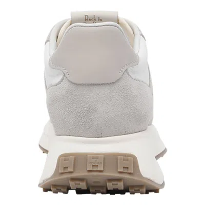 Hogan Low Top Sneakers Suede Panels Rubber Sole In Gray