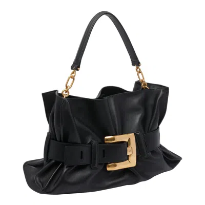 Balmain Medium Anthem Handbag In Black