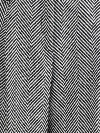 Forte Forte High-waisted Wool Trousers With Chevron Pattern In Blue