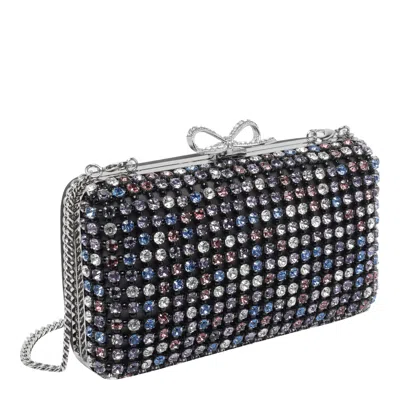 Self-portrait Crystal Embellished Clutch In Multi
