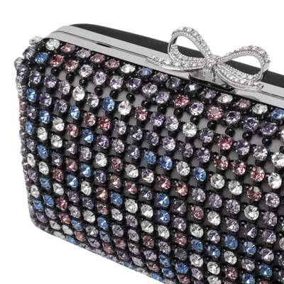 Self-portrait Crystal Embellished Clutch In Multi