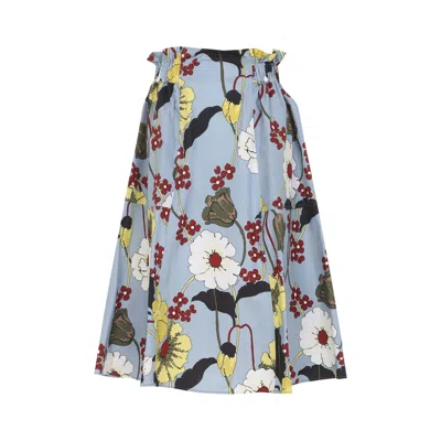 Marni Flared Midi Skirt In Multi