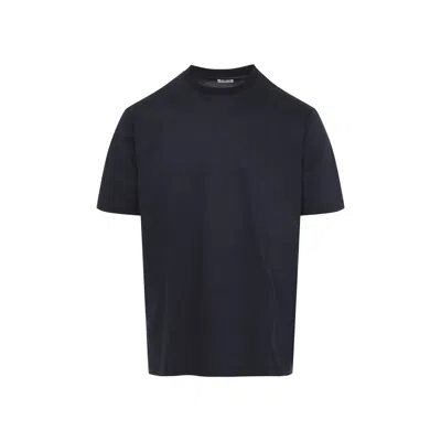 Kiton Short Sleeve Crew Neck T-shirt Design In Black