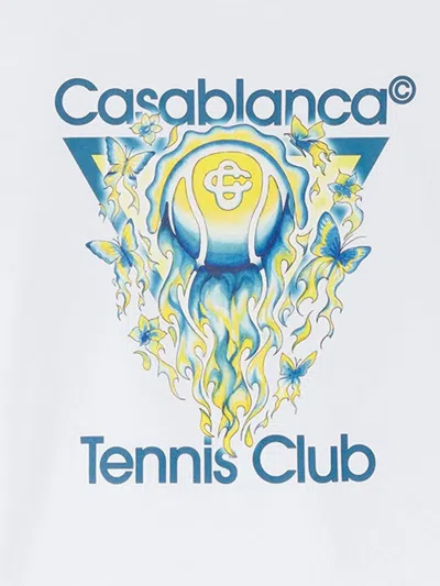Casablanca Classic Fit Tennis Club Icon Organic Cotton Graphic T-shirt In Green