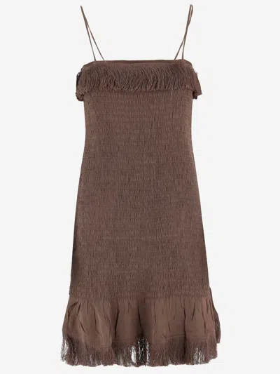 By Malene Birger Valia Mini Dress In Brown