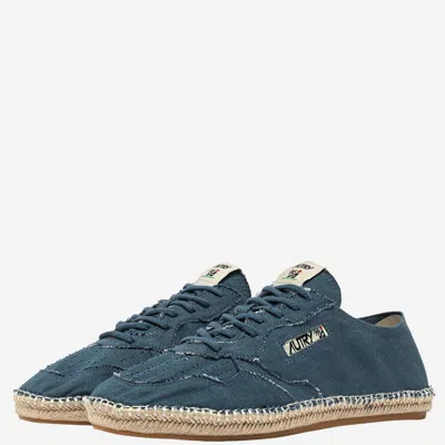 Autry Canvas Sneakers On Espadrille Sole In Blue