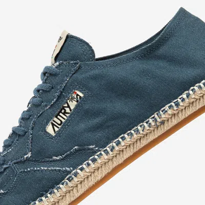 Autry Canvas Sneakers On Espadrille Sole In Blue