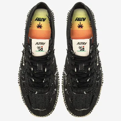 Autry Cotton Sandy Espadrilles In Black