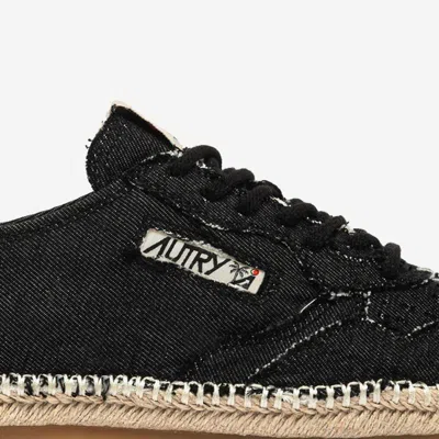 Autry Cotton Sandy Espadrilles In Black