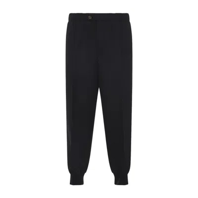 Lanvin Virgin Wool Track Pants Men In Black