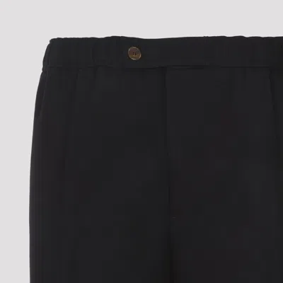 Lanvin Virgin Wool Track Pants Men In Black